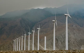Kincir angin di pantai selatan